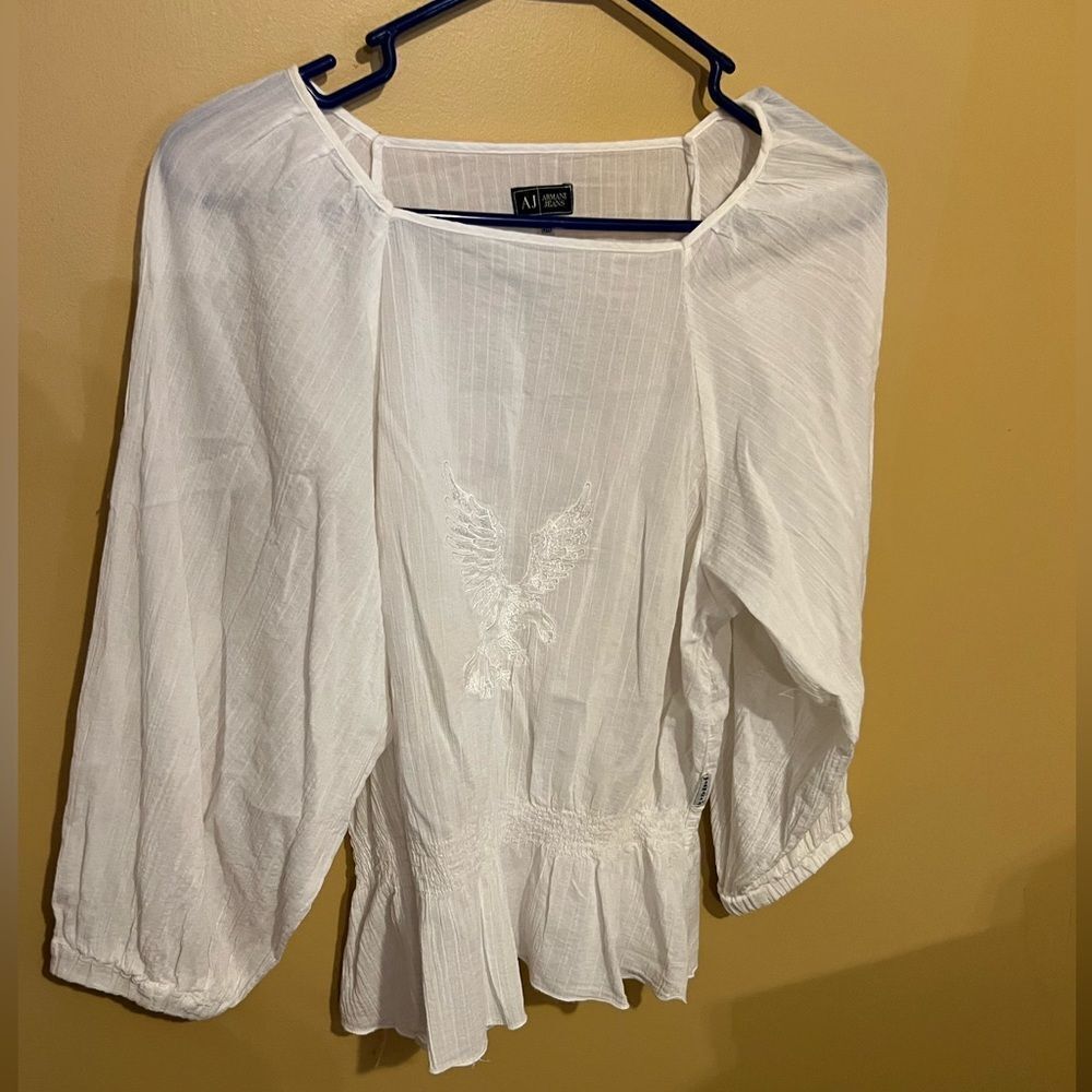 Armani jeans white blouseβ6β